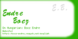 endre bocz business card